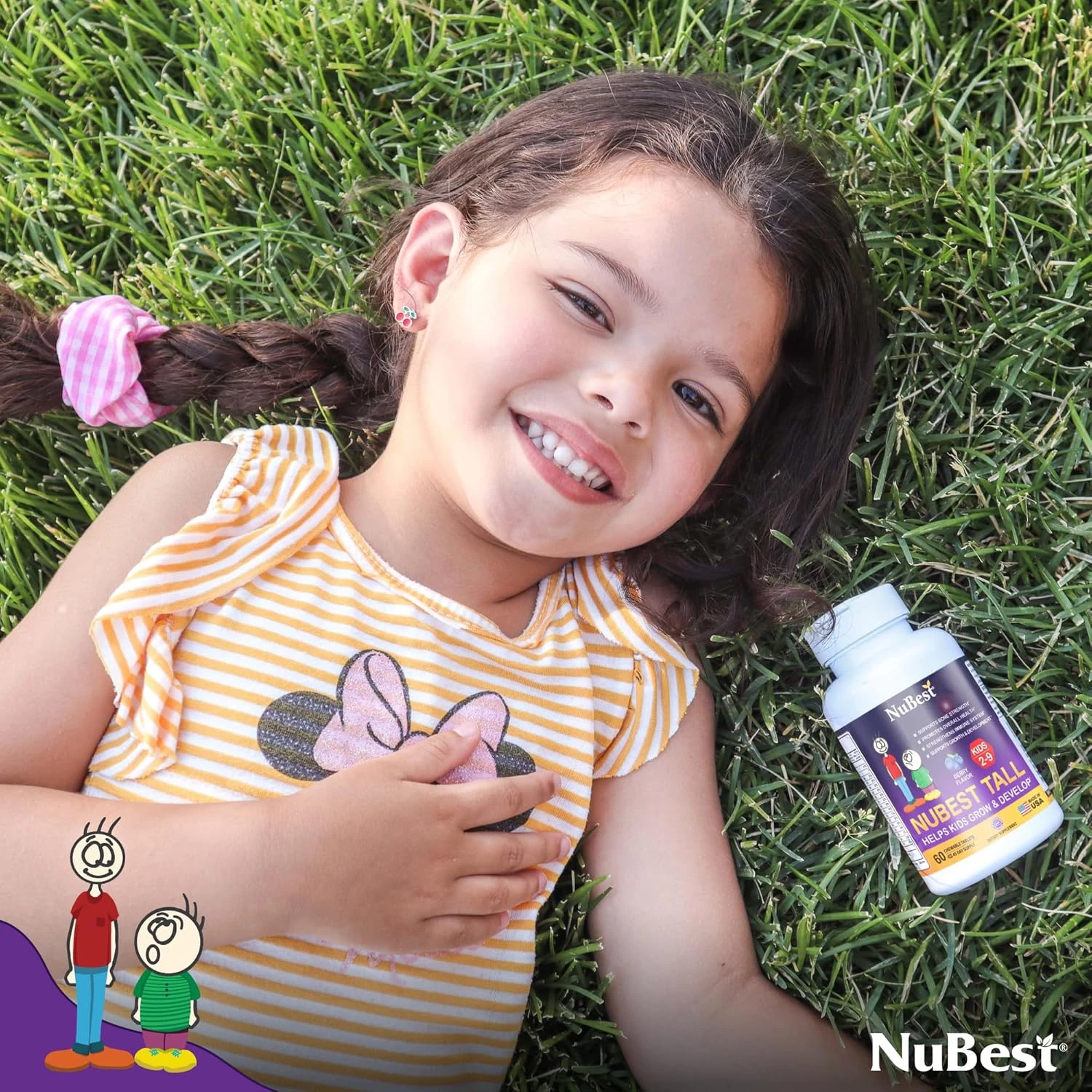 NuBest Tall for Children Age 2-9 - Advance Bone Strength & Develop (Pack 1-60 Co