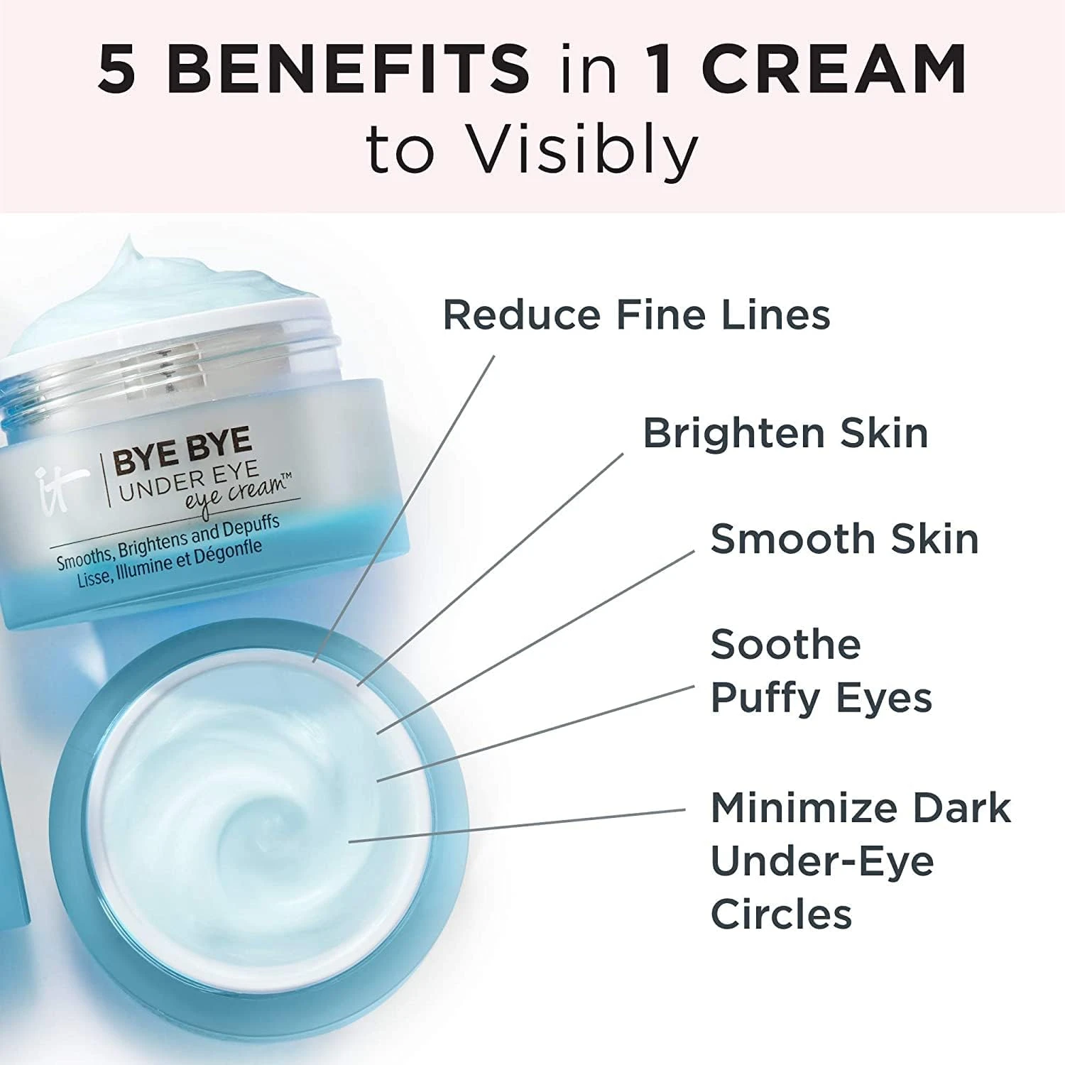 IT Cosmetics Bye Bye Under Eye Eye Cream: Deluxe Travel Size 4.7ml