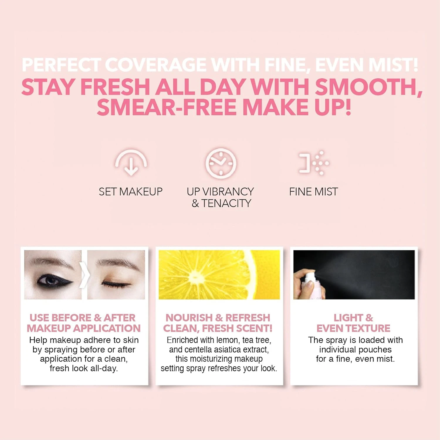 so' natural powder 4 room SO ALL DAY TIGHT MAKE UP SETTING FIXER - Mist-type Spr
