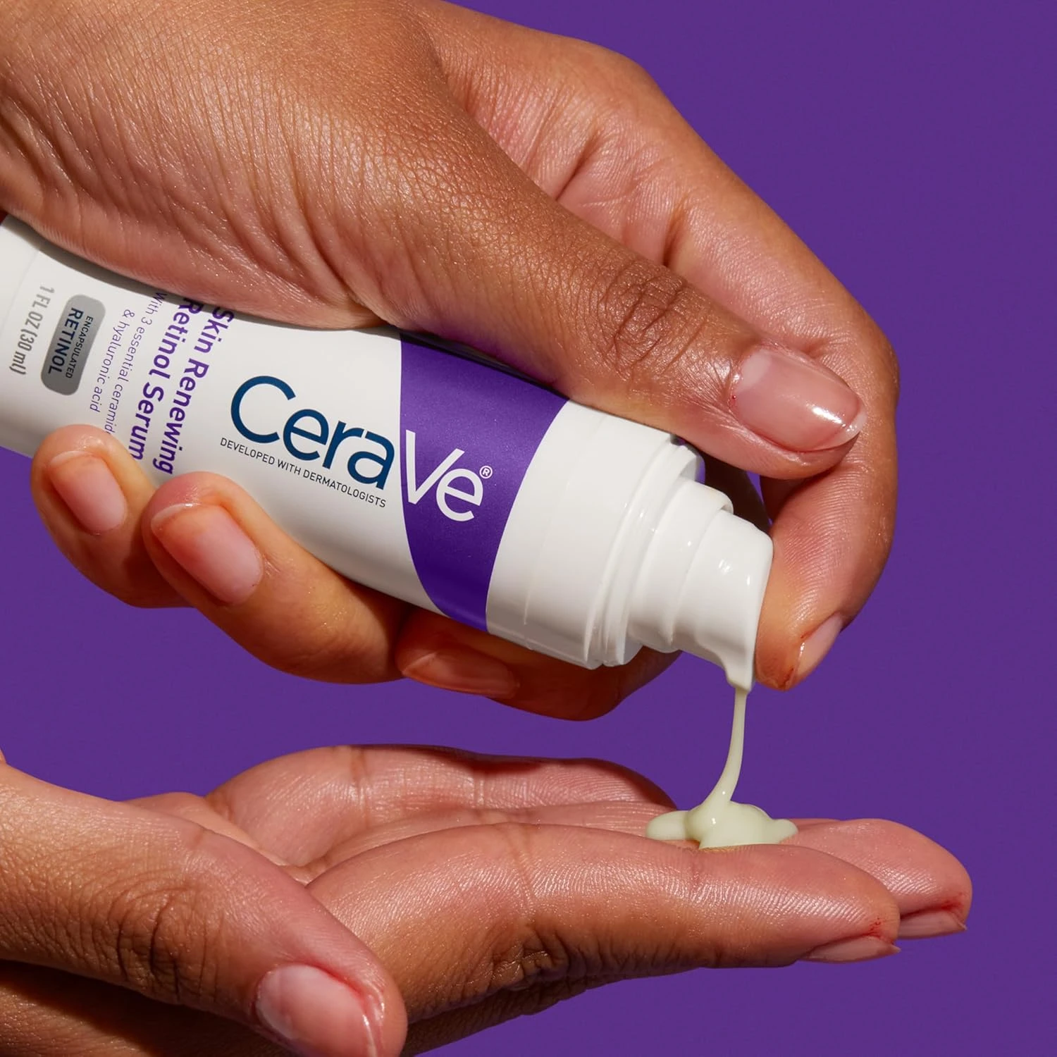 CeraVe Anti Aging Retinol Serum 1 Ounce Cream Serum for Smoothing Fine Lines and