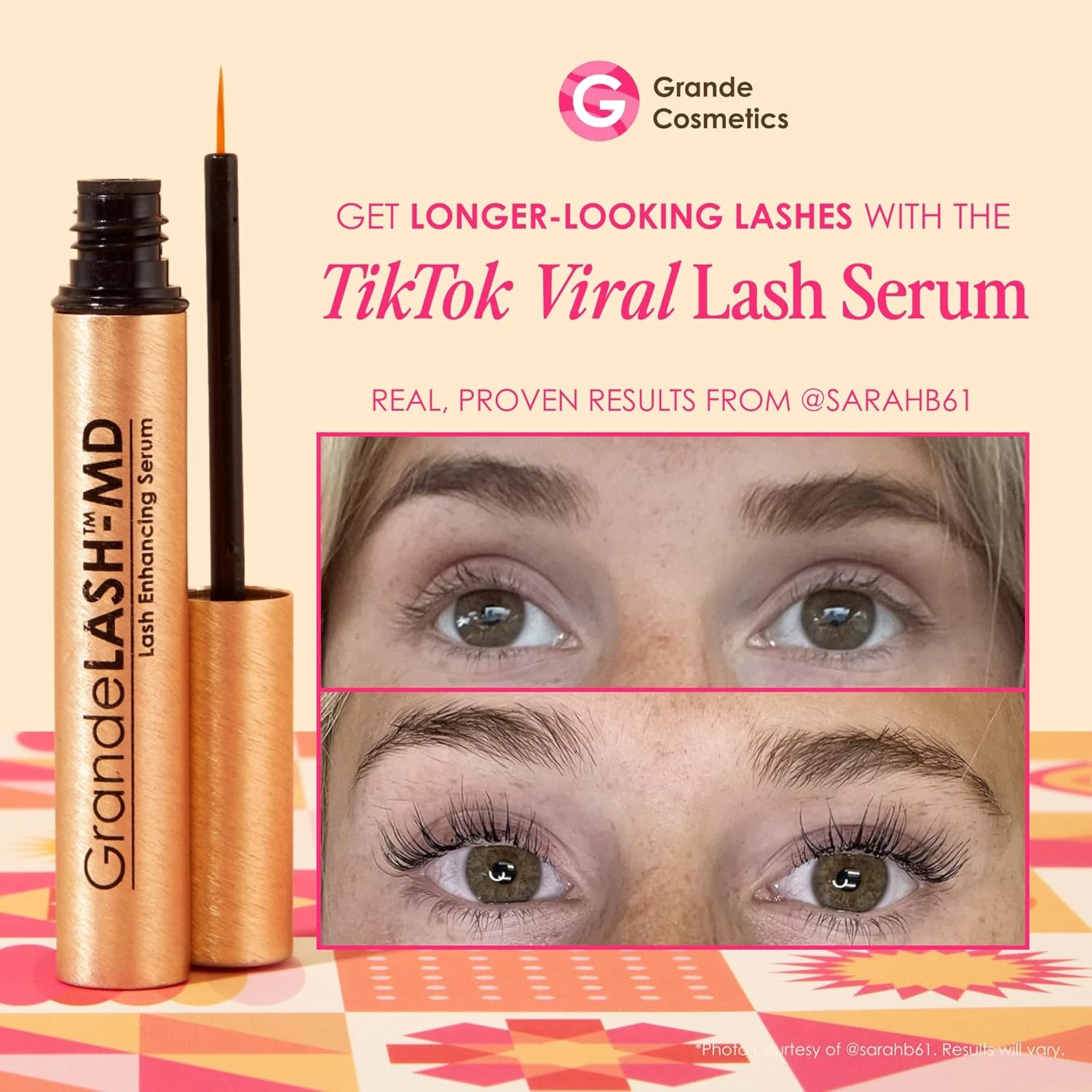 Grande Cosmetics GrandeLASH-MD Lash Enhancing Serum, 1 ml - 6-week starter suppl