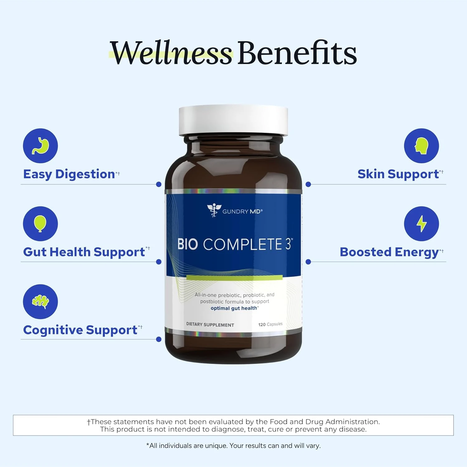 Gundry MD® Bio Complete 3 - Prebiotic, Probiotic, Postbiotic to Support Optimal 