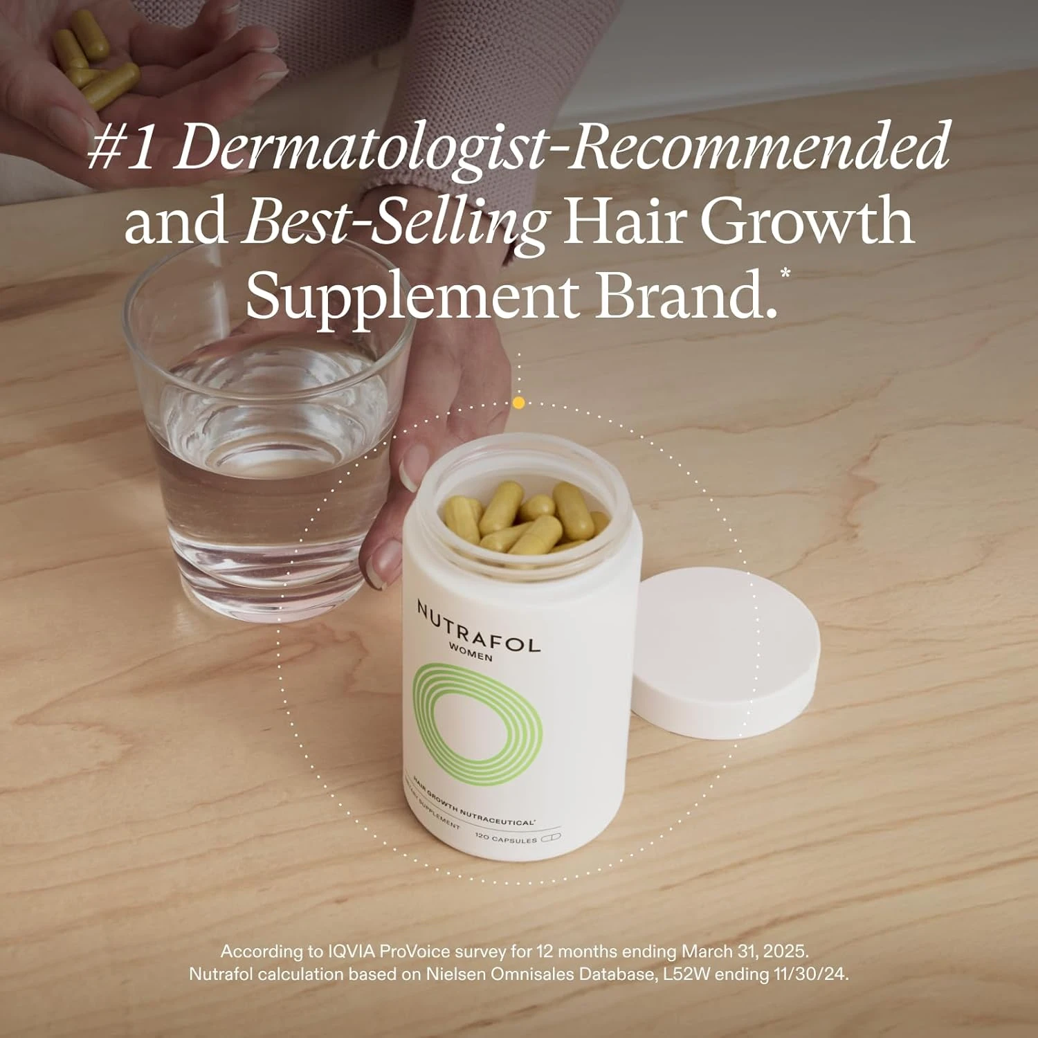 Nutrafol Women Hair Growth Supplement. Clinically Proven for Visibly Thicker, St