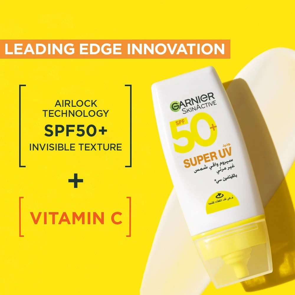Garnier Skin Active Invisible Serum Sunscreen Vitamin C SPF50+ PA++++, for Men a