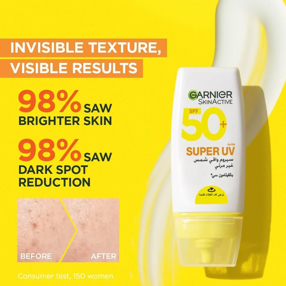 Garnier Skin Active Invisible Serum Sunscreen Vitamin C SPF50+ PA++++, for Men a