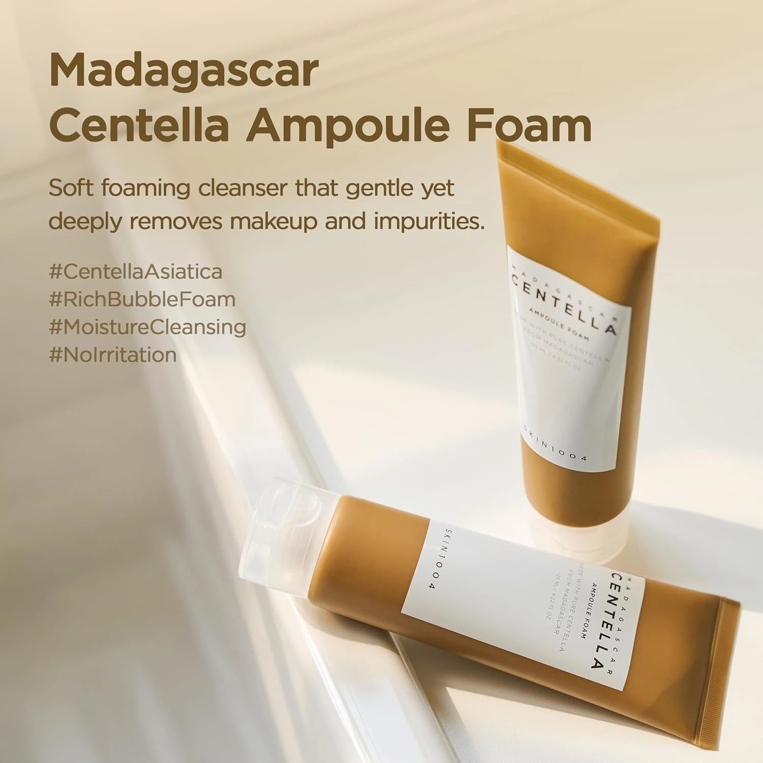 SKIN1004 Madagascar Centella Ampoule Foam, 125mL | Mild and Soothing Face Cleans