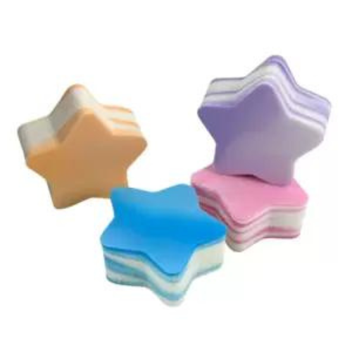 Doneel Compressed Natural Makeup And Cleansing Puff Sponges 4 Pcs- Multicolor