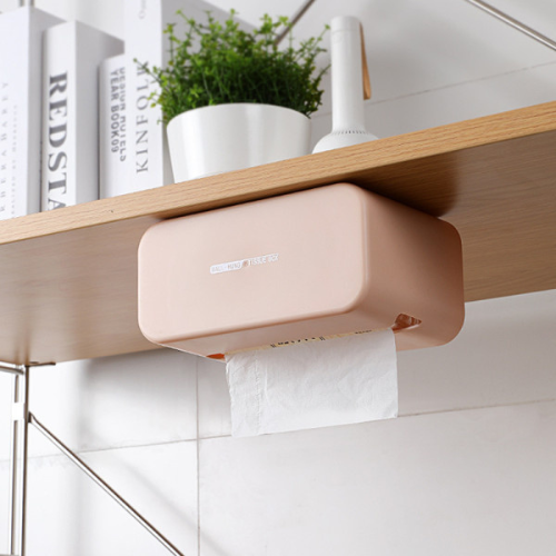Punch Free Adhesive Tissue Storage Box Under Shelf Kitchen Bathroom Tissue Holde