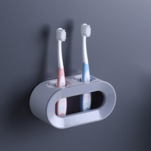 Wall Mount Double Hole Electric Toothbrush Holder Bathroom Accessories Punch Fre