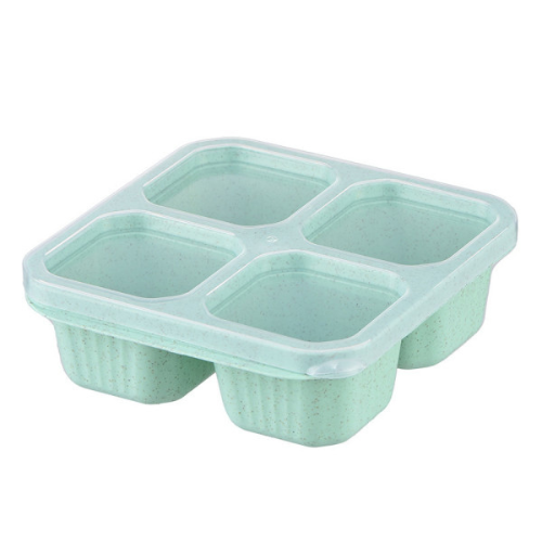 Multifunctional 4 Compartment Food Snack Box With Lid, Household Lunch Box Perfe