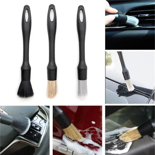 3Pcs Long Handle Car Interior Cleaning Brushes Car Wheels Detailing Brush Car De
