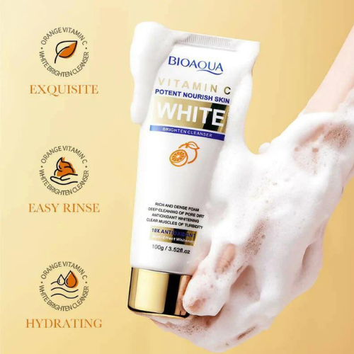 Vitamin C Skin Nourishing Whitening Cream Skin Care Pore Dirt Deep Cleaning Brig