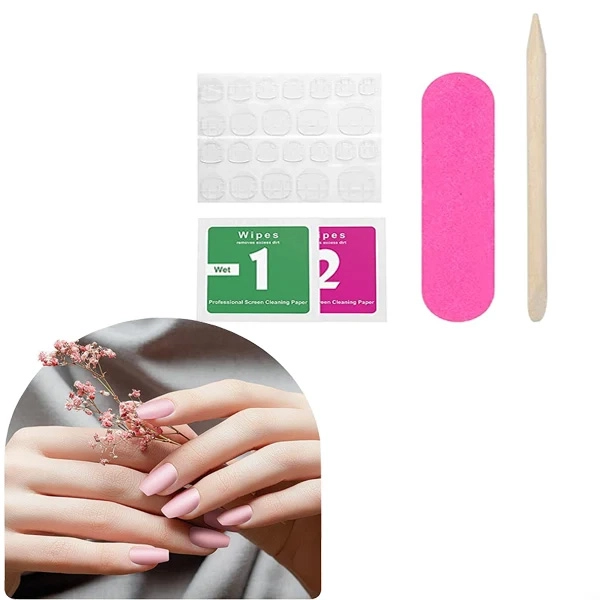 Nail File Set for Women - Professional Care Kit with Wooden Applicator