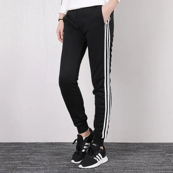 Drawstring Closure Comfortable Sports Trouser, Breathable 3 Stripes Gym Running