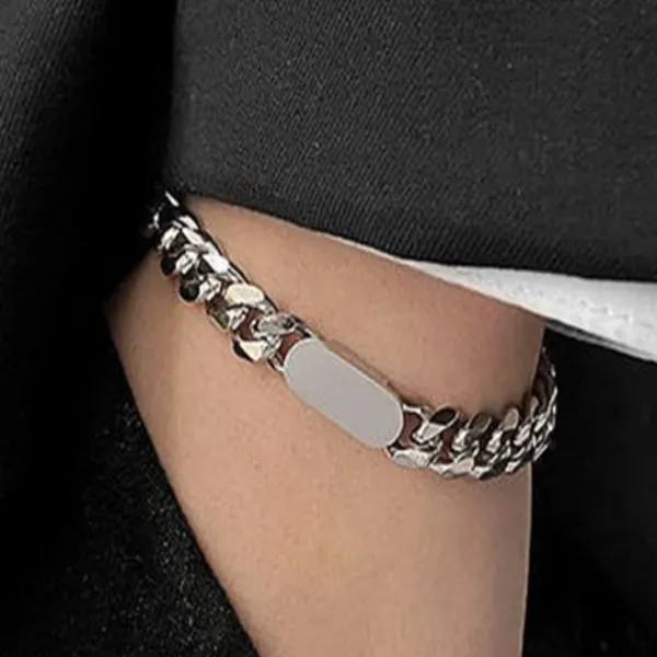 Minimalist Braided Silver Chain Bracelet For Men Fashion Jewelry Gifts Men Casua
