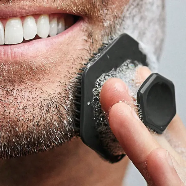 Exfoliating Silicone Face Wash Brush Men Beard Cleaning Brush Face Scrubber Skin