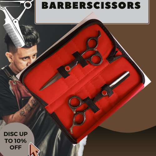 2 Pcs Barber Hair Trimming Set In Black