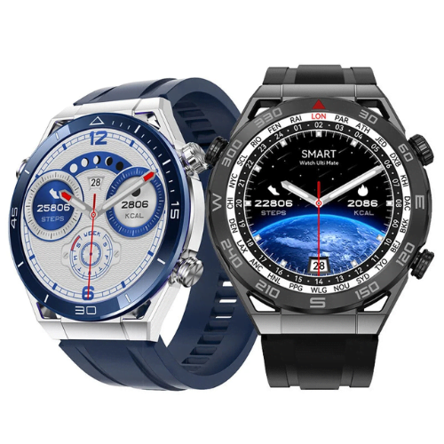 DT Ultra Mate Smart Watch - 1.5" HD Screen, Bluetooth Call, PPG+ECG, GPS, NFC, I
