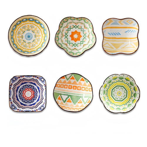 RareCi Dip Bowls 4 Oz - 6-Pack Little Dipping Bowl Set - Strong Ceramic Mini Bow
