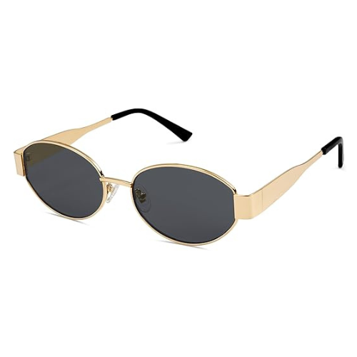 SOJOS Retro Oval Sunglasses for Women Men Trendy Sun Glasses Classic Shades UV40