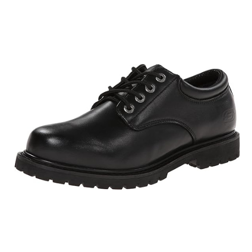 Skechers Work Cottonwood Elks Mens Black Shoes