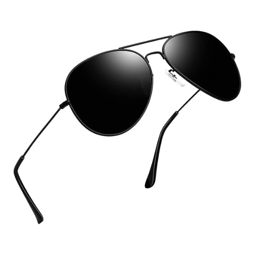 Joopin Polarized Sunglasses for Men Women, Classic Metal Shades With Spring Hing