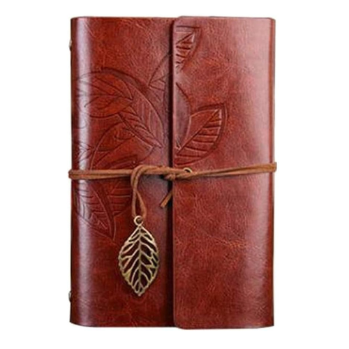 Pu leather cover notebook to write diary, spiral blank string daily notepad, lin