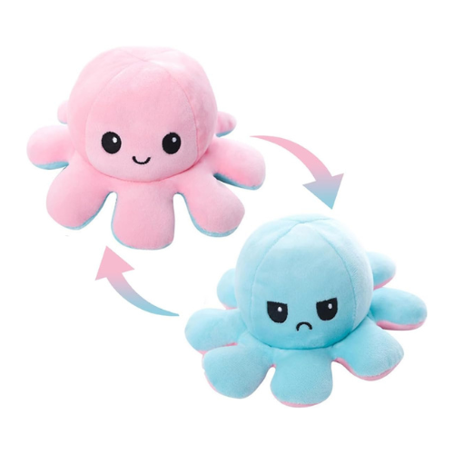 ECVV Reversible Octopus Plush Doll Baby Reversible Plushie Stuffed Animal Cute O