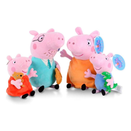 AM ANNA 4Pcs/set Peppa Pig Stuffed Plush Toy 25/30cm Peppa George Pig Family Par