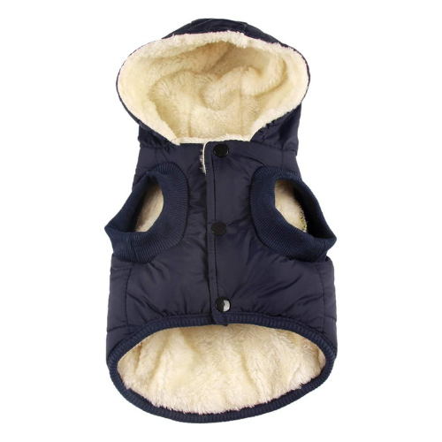 Vecomfy Fleece Lining Extra Warm Dog Hoodie in Winter for Medium Dogs Jacket Pet