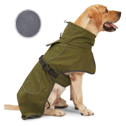 ODSSDAPU Dog Raincoat - Waterproof Dog Winter Jackets Windproof Coat with Velvet
