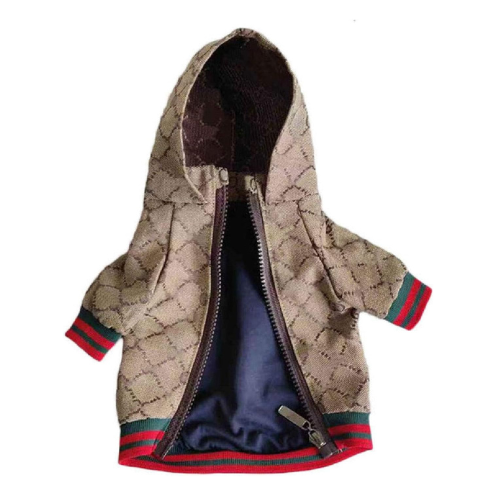 HXKJ Dog Hoodie Luxury Dog Clothes Winter Dog Jacket Classic Designer Pet Clothe