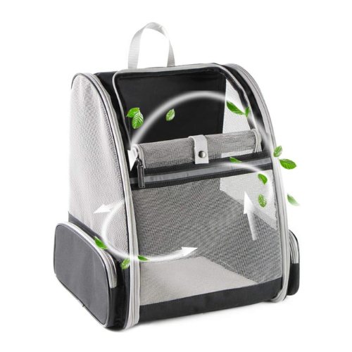 Texsens Innovative Traveler Bubble Backpack Pet Carriers for Cats and Dogs (Grey