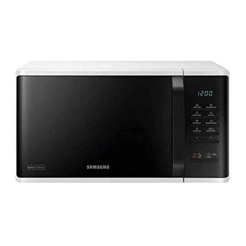 Samsung 23 Liters Solo Microwave with Quick Defrost, White - MS23K3513AW"Min 1 y
