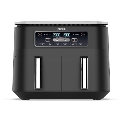 Ninja Foodi Dual Zone Digital Air Fryer, 2 Drawers, 7.6L, 6-in-1, Air Fry, Max C