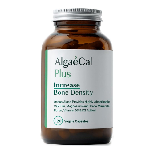 ALGAECAL Plus - Organic Red Algae Calcium Supplement, Vitamin K2 MK7 (100mg), Vi