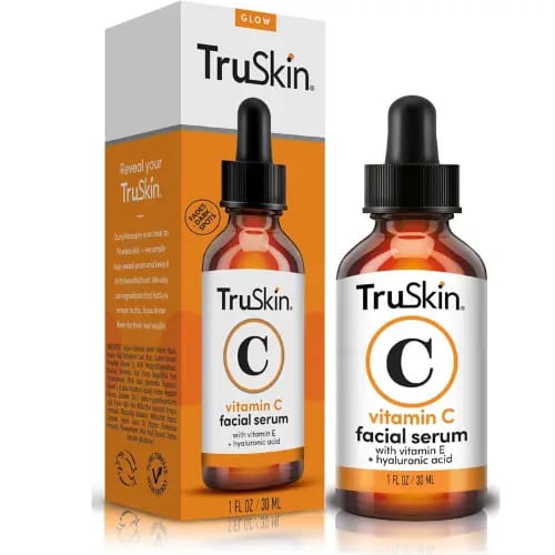TruSkin Vitamin C Super Serum for Face - Five Skin Benefits in One Serum with Vitamin C, Retinol, Niacinamide, Hyaluronic Acid & Squalane - Brighten, Firm & Smooth the Look of Skin - 1 fl oz
